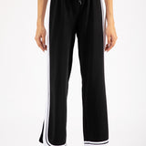 WIDE LEG TROUSERS WITH CONTRASTING DETAIL