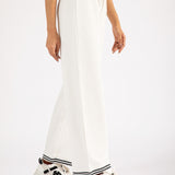 WIDE LEG TEXTURED KNIT TROUSERS