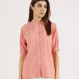 STITCH DETAIL BUTTON DOWN TOP