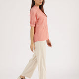 STITCH DETAIL BUTTON DOWN TOP