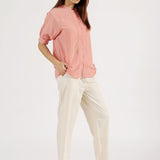 STITCH DETAIL BUTTON DOWN TOP
