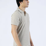 TEXTURED STRIPED POLO