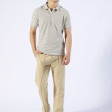 TEXTURED STRIPED POLO
