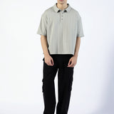 BOXY FIT TEXTUTRED POLO