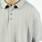BOXY FIT TEXTUTRED POLO