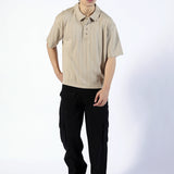 BOXY FIT TEXTUTRED POLO