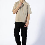 BOXY FIT TEXTUTRED POLO