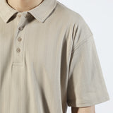 BOXY FIT TEXTUTRED POLO
