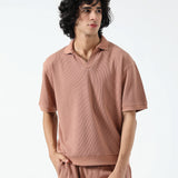 JOHNNY COLLAR TEXTURED BOXY FIT POLO