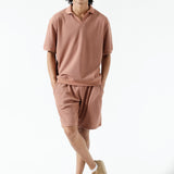 JOHNNY COLLAR TEXTURED BOXY FIT POLO