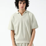 JOHNNY COLLAR TEXTURED BOXY FIT POLO
