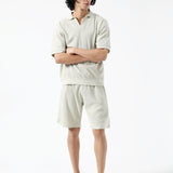 JOHNNY COLLAR TEXTURED BOXY FIT POLO
