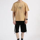 DROP SHOULDER EMBROIDERED TEE