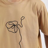 DROP SHOULDER EMBROIDERED TEE