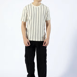 TEXTURED STRIPED TEE