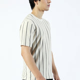 TEXTURED STRIPED TEE