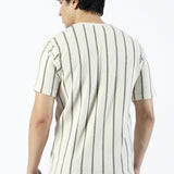 TEXTURED STRIPED TEE