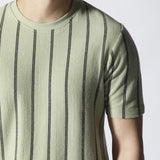 TEXTURED STRIPED TEE