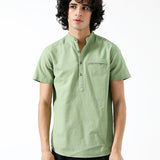 MANDARIN COLLAR SHIRT