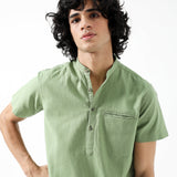 MANDARIN COLLAR SHIRT