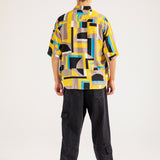 BAGGY FIT RESORT COLLAR PRINTED SHIRT