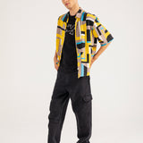 BAGGY FIT RESORT COLLAR PRINTED SHIRT