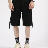 BAGGY FIT CARGO DENIM SHORT