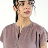 ACID WASH CROPPED TEE