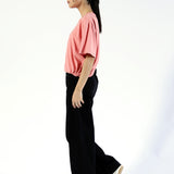 CROPPED TEE WITH HEM DETAILS