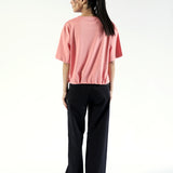 CROPPED TEE WITH HEM DETAILS