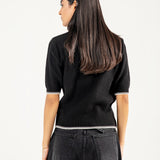 TEXTURED KNITTED POLO