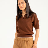 TEXTURED KNITTED POLO