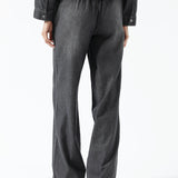 WIDE LEG DENIM WITH DRAWCORD DETAIL