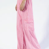 ACID WASHED CARGO TROUSERS
