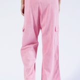 ACID WASHED CARGO TROUSERS