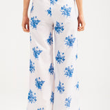PRINTED WIDE LEG TROUSER