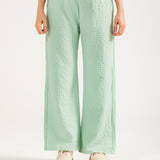 TEXTURED WIDE LEG TROUSER