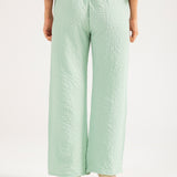 TEXTURED WIDE LEG TROUSER