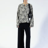 PRINTED TOP WITH BLOUSE SLEEVES