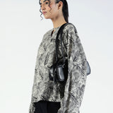 PRINTED TOP WITH BLOUSE SLEEVES
