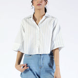 CROPPED STRIPED SHIRT