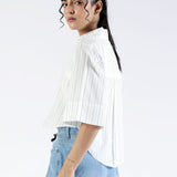 CROPPED STRIPED SHIRT