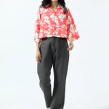 CROPPED BUTTON DOWN SHIRT
