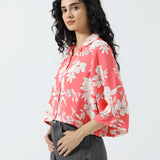 CROPPED BUTTON DOWN SHIRT