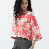 CROPPED BUTTON DOWN SHIRT