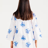PRINTED BUTTON DOWN TOP