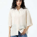 TEXTURED BUTTON DOWN SHIRT