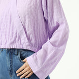 CROPPED TOP WITH GATHERS HEM