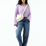 CROPPED TOP WITH GATHERS HEM