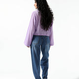 CROPPED TOP WITH GATHERS HEM
